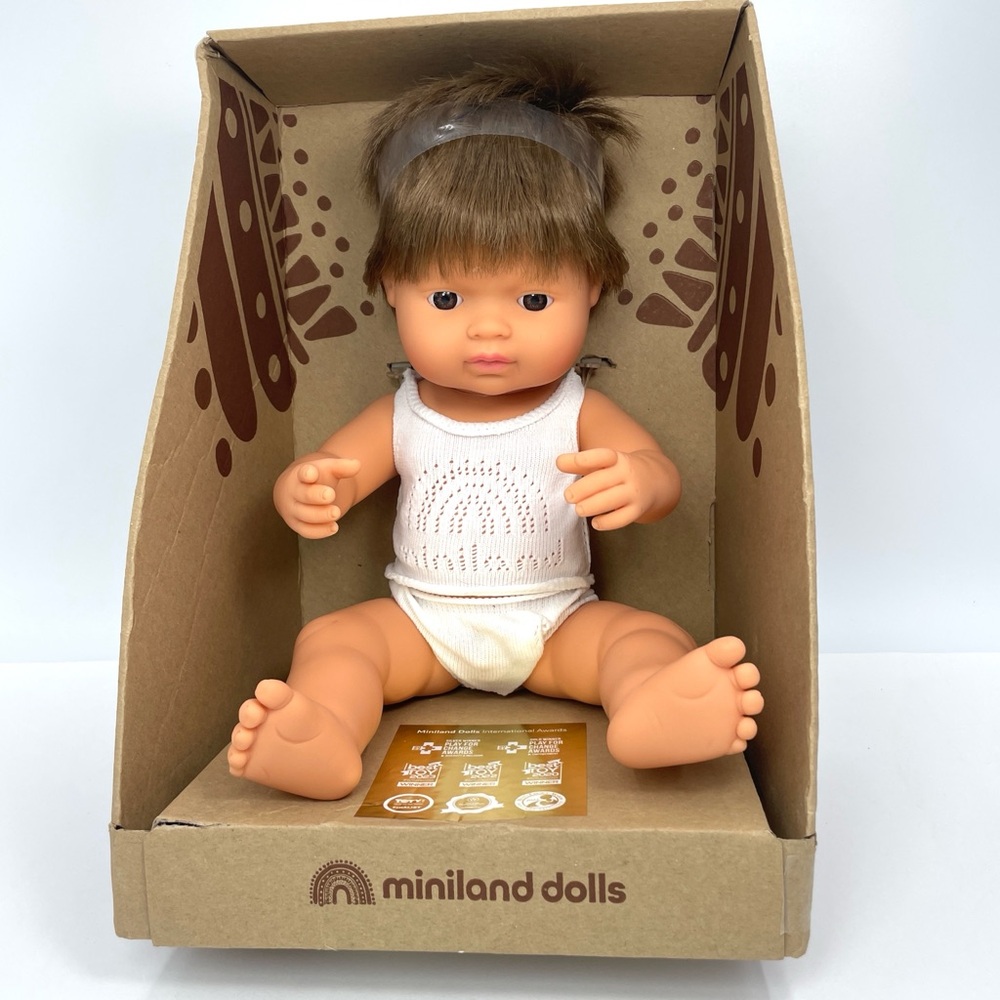 Miniland Educational Caucasian Boy Doll Anatomically Correct Made in Spain